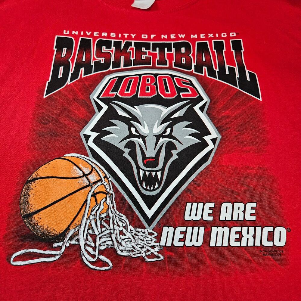 University of New Mexico Lobos Basketball Graphic T-Shirt 4XL - Picture 2 of 6